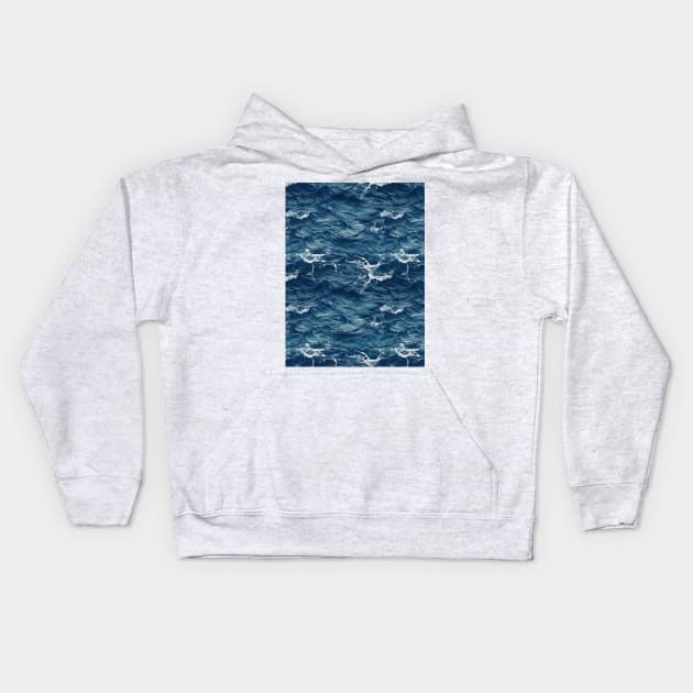 Midnight Serenade: Photorealistic Ocean Whispers Kids Hoodie by star trek fanart and more